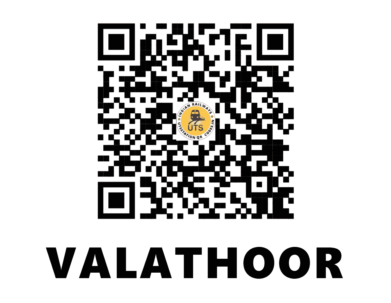 UTS QR Code for VALATHOOR - VLT (SR - TAMIL NADU)